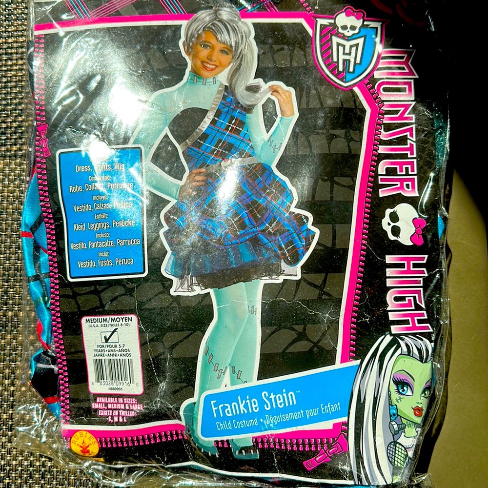 Monster High Frankie Stein Costume Size Medium 8-10